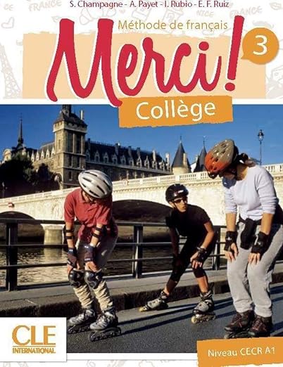 MERCI COLLÈGE 3 ÉLÈVE + EXERCICES + DVD NC TAPA BLANDA
